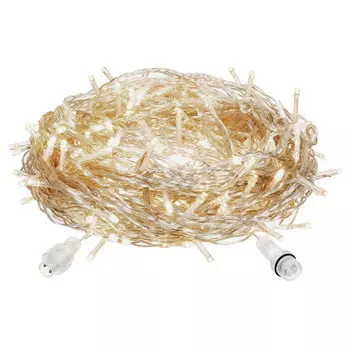 Электрогирлянда-конструктор вегас нить 48 теплых ламп 10 мигающих прозрачный 5 м 55005