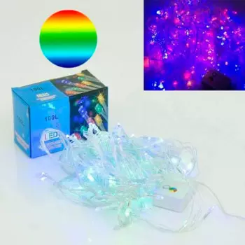 Электрогирлянда светодиодная 100ламп 9м