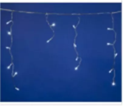 Электрогирлянда юниель 1.8 м бахрома с контроллером 48 светодиодов белый свет ul-00005275