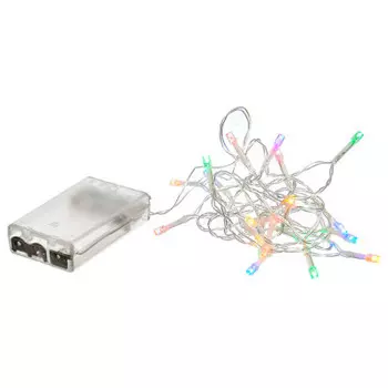 Электрогирлянда вегас нить 20 разноцветных led ламп прозрачный провод 2м 55104