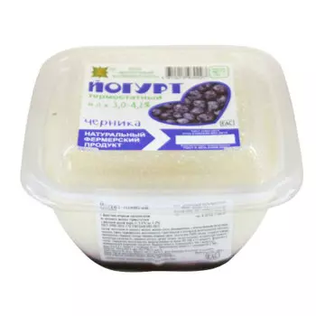 Йогурт 280г 3,0-4,2% термостатный черника курская обл.