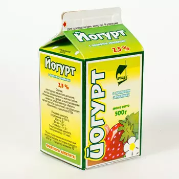 Йогурт 500мл 2,5% земляника смдк