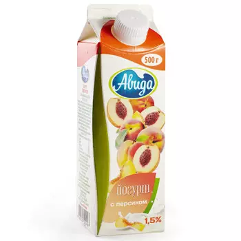 Йогурт авида 500г 1,5% персик