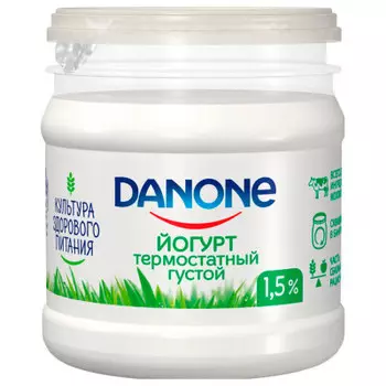 Йогурт данон 160 г 1, 5% термостатный