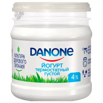 Йогурт данон 160 г 4% термостатный