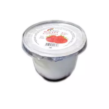 Йогурт дружба 250г 2,5% клубника стакан