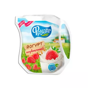 Йогурт фруате 450 г 1, 5% питьевой с соком клубники кувшин