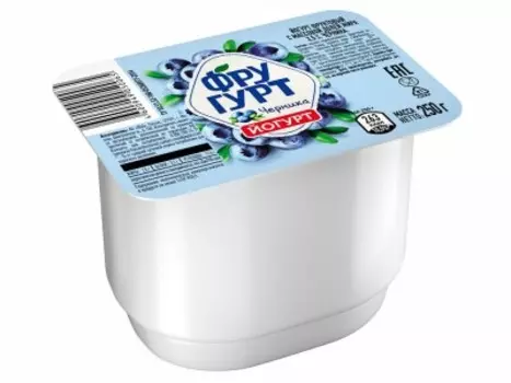 Йогурт фругурт 250 г 2, 5% вязкий черника