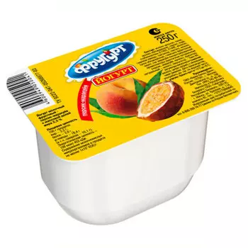 Йогурт фругурт 250 г 2, 5% вязкий персик маракуйя