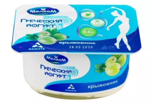 Йогурт греческий молком 125 г 3,4% крыжовник