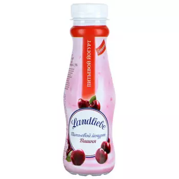 Йогурт ландлибе 290г 1,5% вишня питьевой пл/бут
