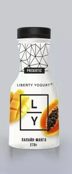 Йогурт liberty yogurt 270 г 2% с папайей и манго питьевой