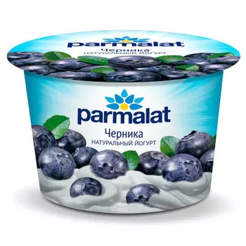 Йогурт пармалат 130г густой черника стакан