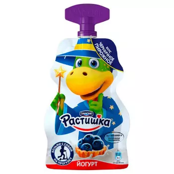 Йогурт растишка 70г 2,6% черничное пирожное дой-пак