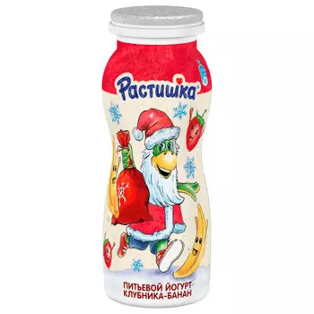 Йогурт растишка 90 г 1,6% клубника банан питьевой