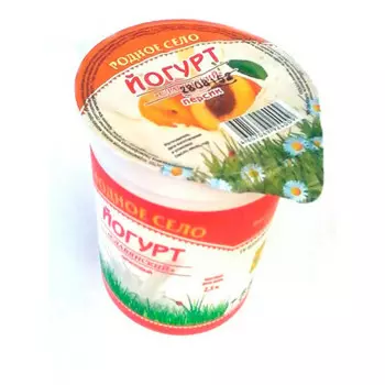 Йогурт Славянский Родное село персиковый 400г 2,5% Орловская нива