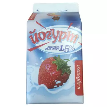 Йогурт усадьба 450г 1,5% фруктовый клубника стародуб