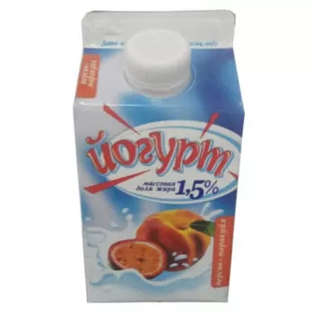 Йогурт усадьба 450г 1,5% фруктовый персик маракуйя стародуб
