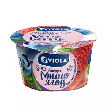 Йогурт verry berry 180 г 2, 6% клубника черника стакан