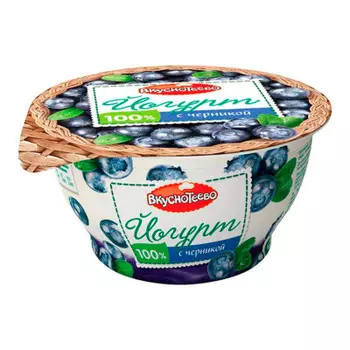 Йогурт Вкуснотеево черника 140г 3,5%
