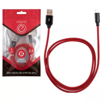 Кабель Energy usb/lightning, цвет - красный деним