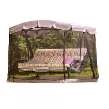 Качели садовые 3-х местные турин премиум олса каркас антрацит м/э разноцветный рисунок пол с1265