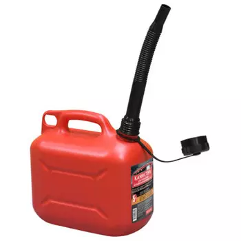 Канистра 5л красная для топлива с лейкой