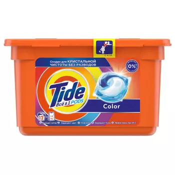 Капсулы для стирки тайд 12 шт колор 3 в1