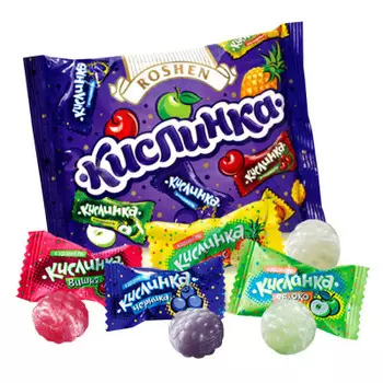 Карамель рошен кислинка микс 180г рошен