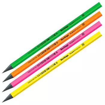 Карандаш чернографитный берлинго флекси неон нb заточенный 255790