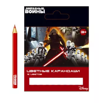 Карандаши 12цв центрум звездные войны 87450