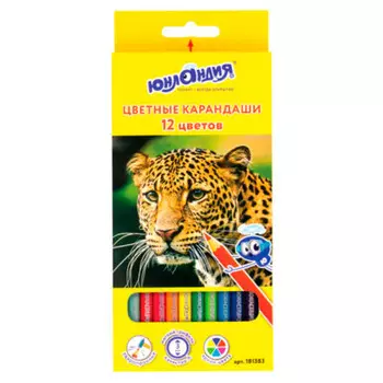 Карандаши 12цв Юнландия мир животных 181383