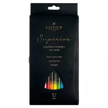 Карандаши 12цв Lorex трехгранные