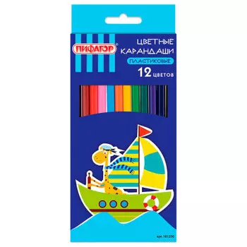 Карандаши 12цв Пифагор жираф 181250