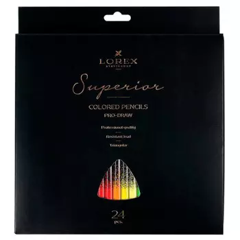 Карандаши 24цв Lorex трехгранные