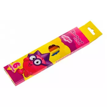 Карандаши цветные 6цв Смешарики пластик