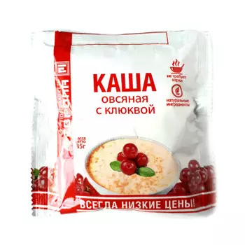 Каша Европа 35 г овсяная с клюквой
