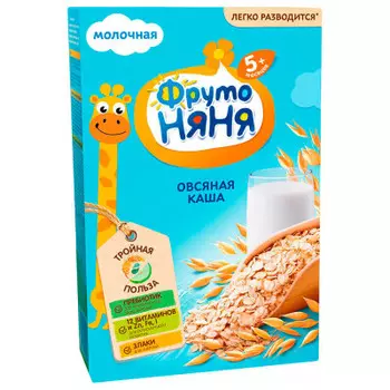 Каша ФрутоНяня 200г молочная овсяная с 5 месяцев