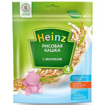 Каша хайнц 250г молочная рисовая с 4 месяцев