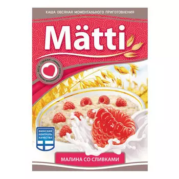 Каша Matti 40г овсяная малина сливки