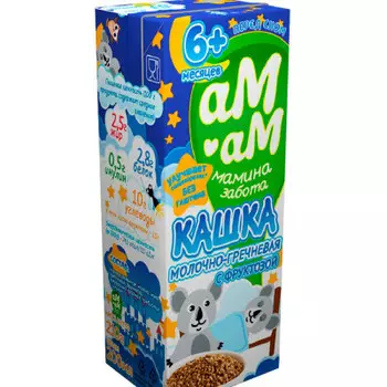 Каша молочно-гречневая Ам-Ам 210г 2,5% с 6-ми месяцев