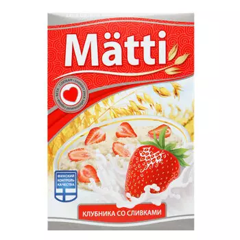 Каша овсяная Matti клубника сливки 40г