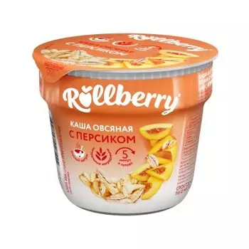 Каша роллберри 40 г овсяная с персиком стакан