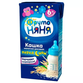 Кашка ФрутоНяня 200мл молочная рисовая с 6 месяцев