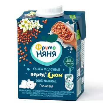 Кашка фрутоняня 500мл молочная гречневая с фруктозой