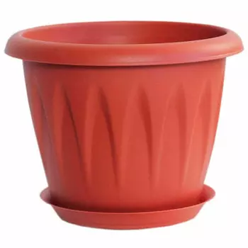 Кашпо д/цветов алиция д18см 2л м-пластика терракотовый