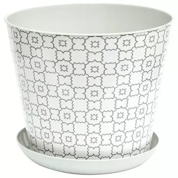 Кашпо для цветов этника 3,3л Violet круглое светло-серый