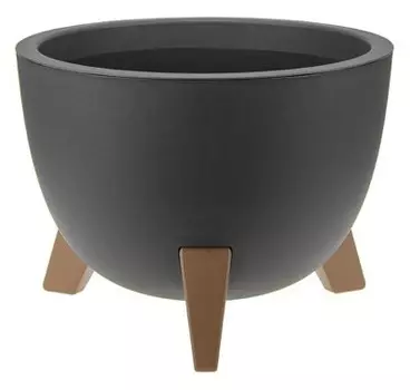 Кашпо для цветов флориан 12 л м-пластика графитовый м3187 м3187
