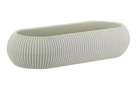 Кашпо для цветов пиканто 1.3 л м-пластик белый ротанг овальное м3210