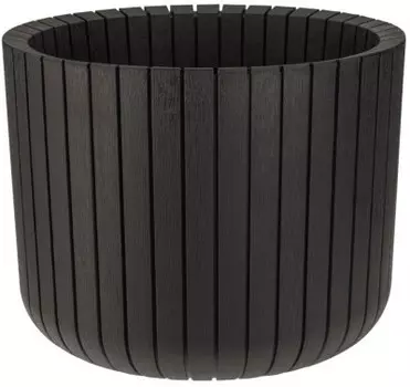 Кашпо для цветов шато д25 см 8 л м-пластика коричневый ротанг м3039